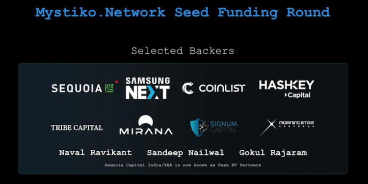 Mystiko Network raises $18M in a Seed funding round led by Sequoia Capital.