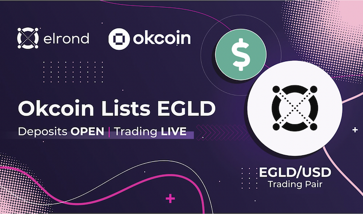 Okcoin listed $EGLD Elrond on June 16 - trading pairs EGLD / USD.