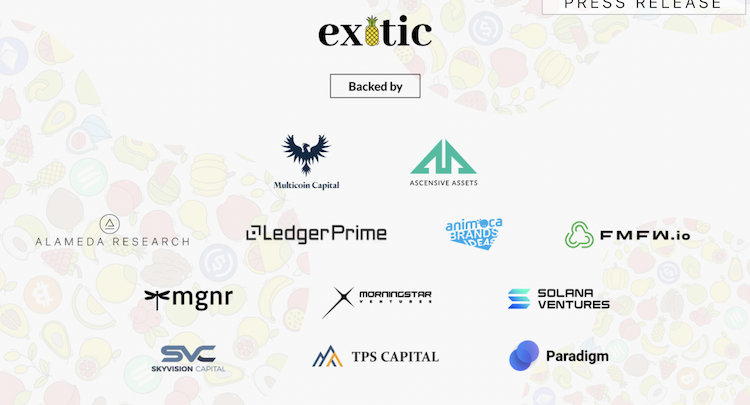 Exotic Markets confirms $5M in private round.