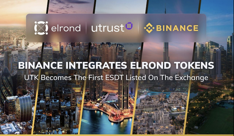 UTK token becomes the first ESDT token listed on Binance.