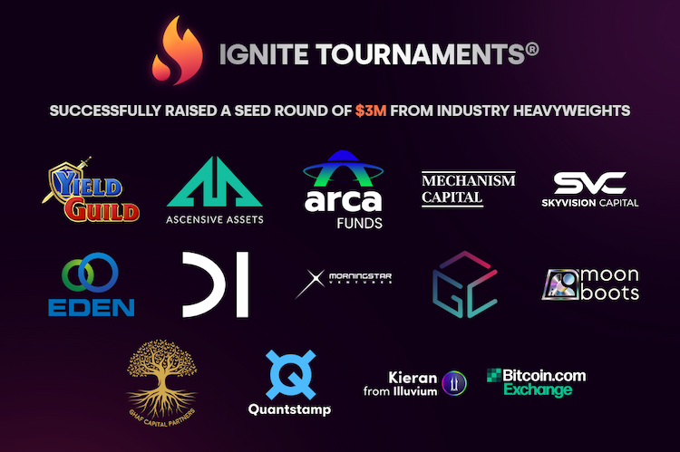 Ignite Tournaments confirms $3M seed round.